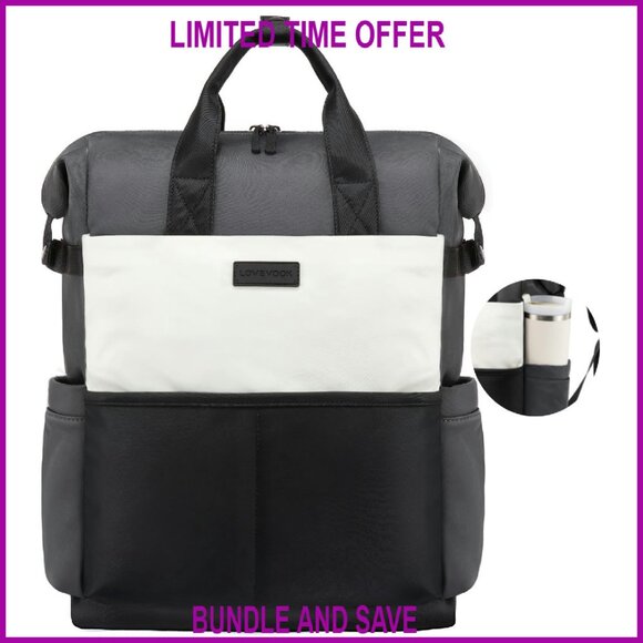 17.3 Inch Laptop Backpack Waterproof Travel Work School Bookbag - Picture 1 of 7